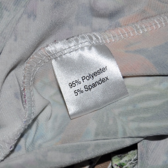 LBISSE Olive Tropical Sidetail Tunic Tank Top [D6] - Picture 7 of 8